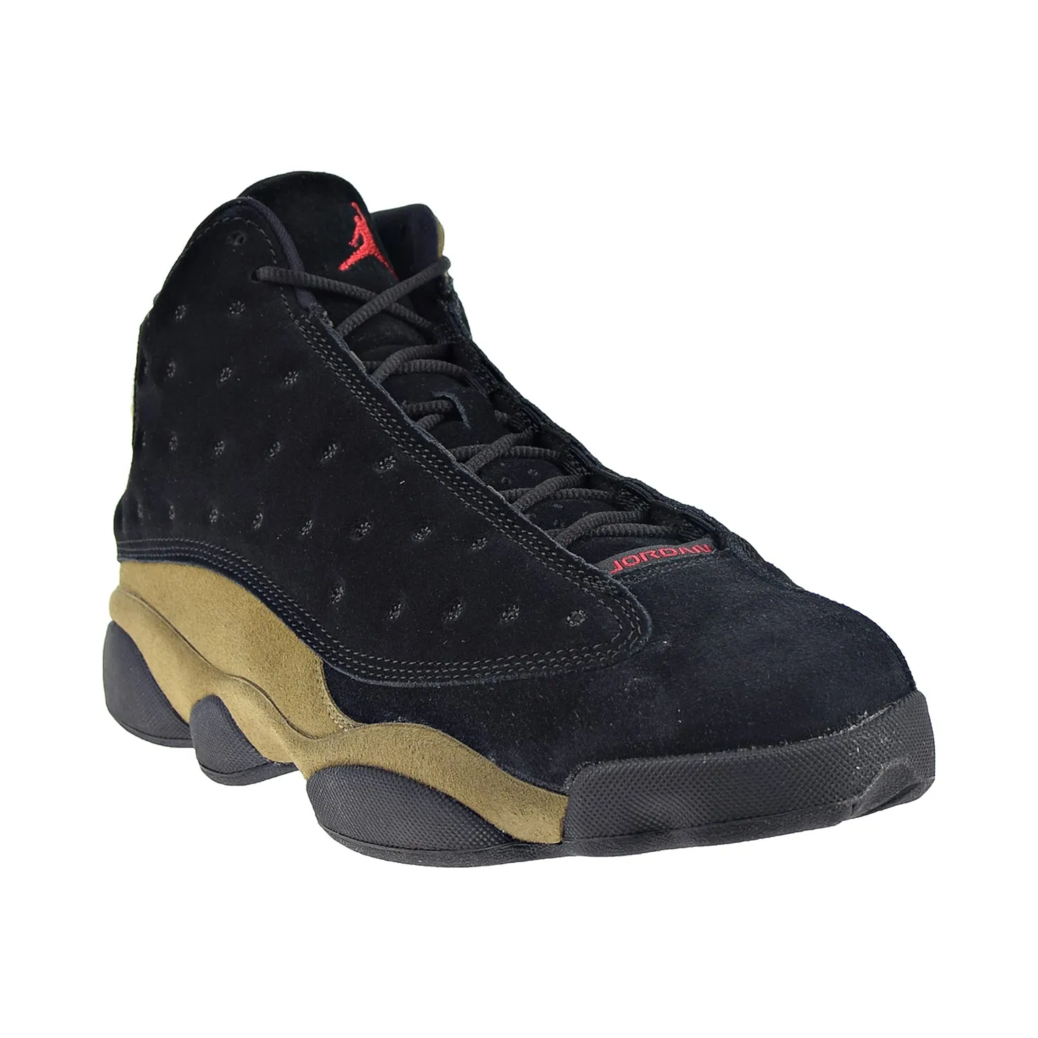 Air Jordan 13 Retro Men's Shoes Black-Gym Red-Light-Light Olive