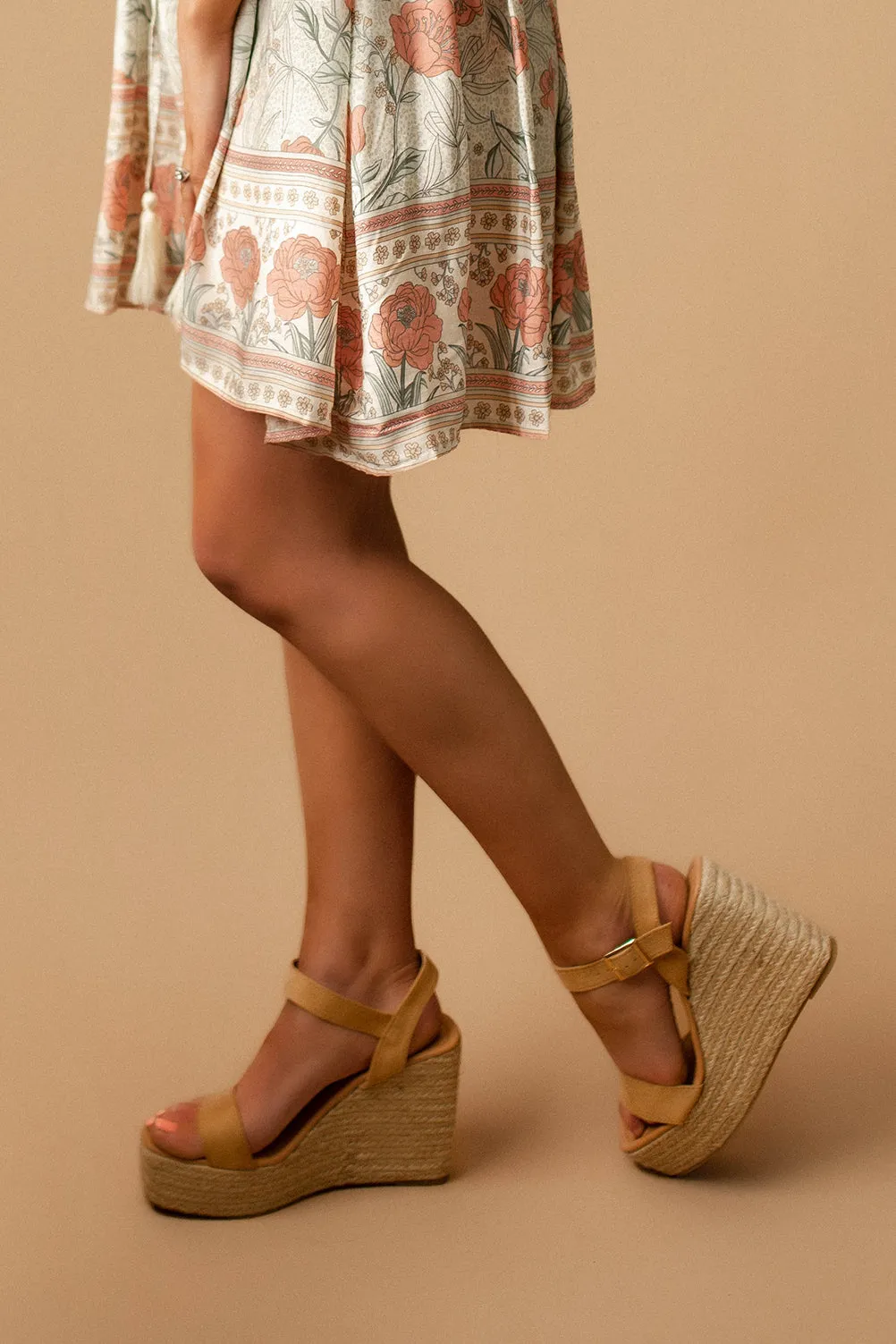 Becca Espadrille Wedges (Black) | FINAL SALE