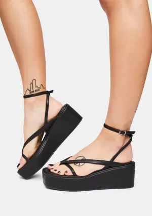 Black Nadeen Platform Sandals