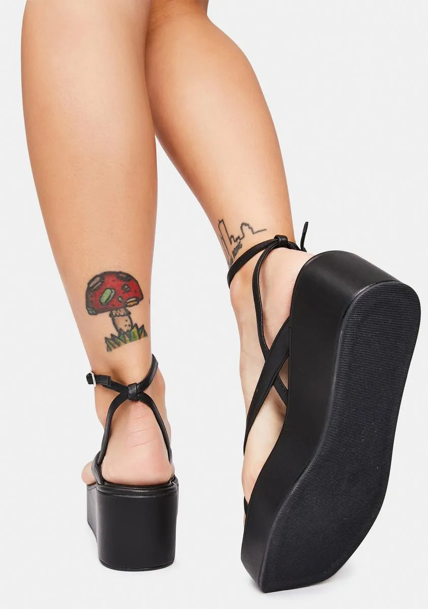 Black Nadeen Platform Sandals