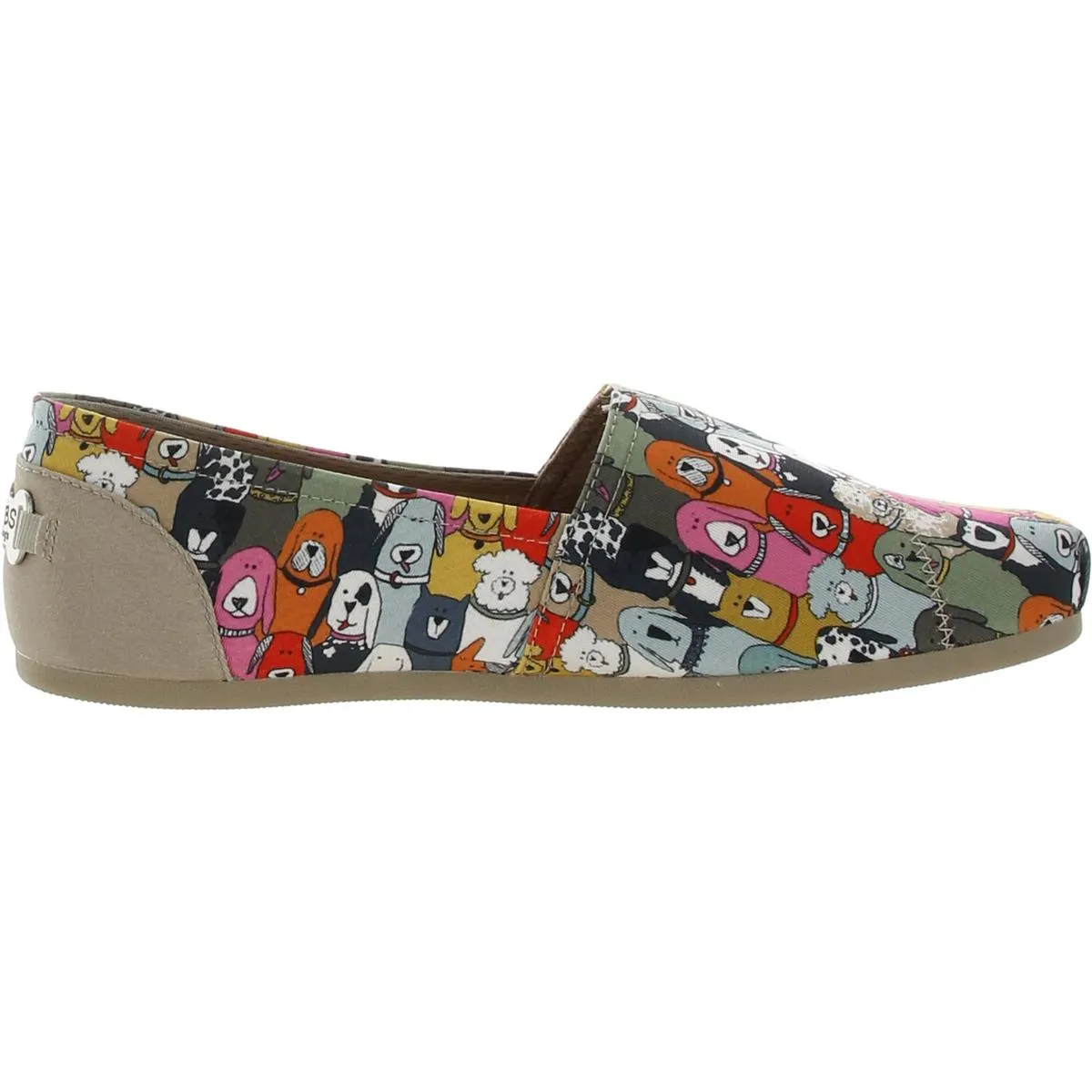 BOBS From Skechers Womens Bobs Plush - Wag Party Canvas Slip-On Loafers