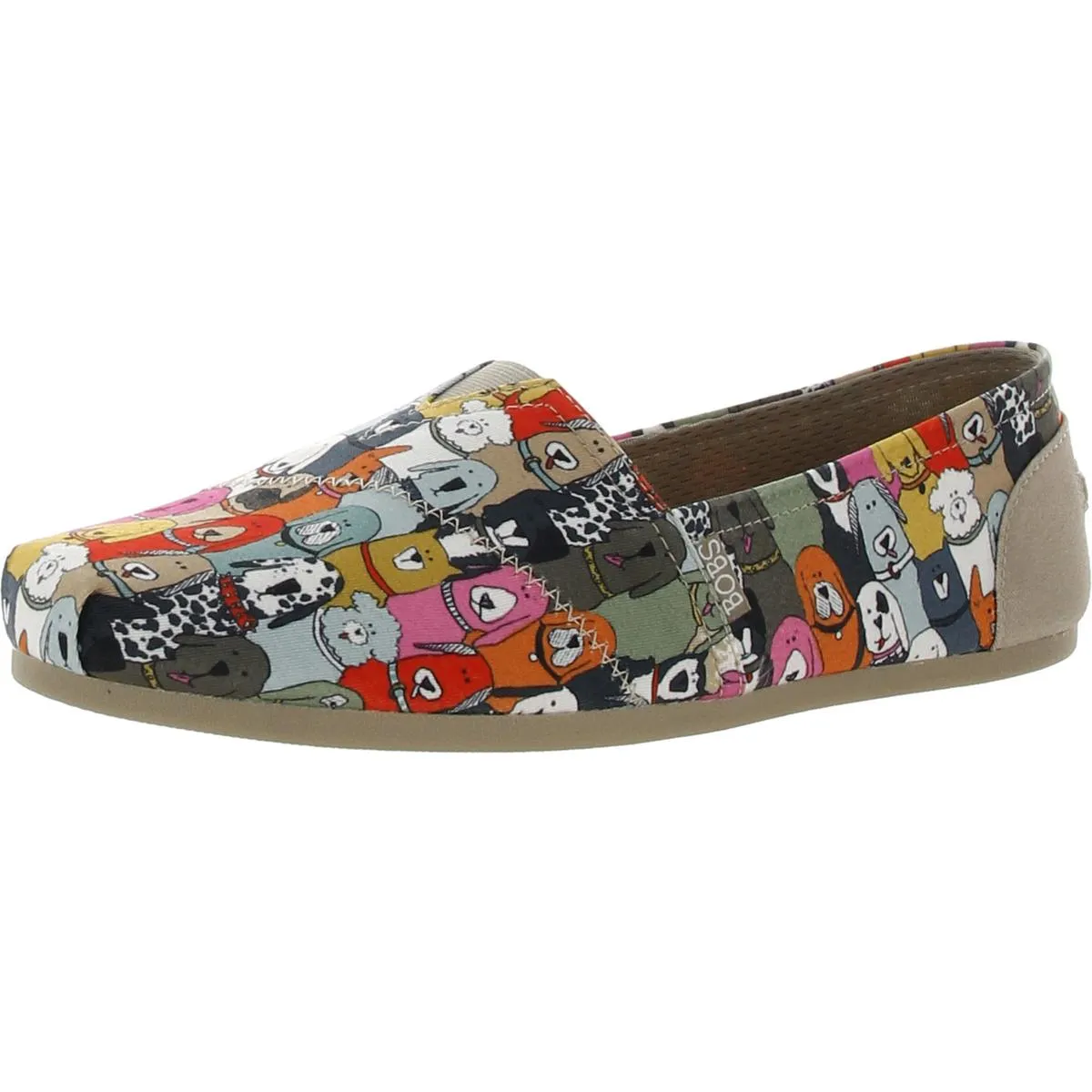 BOBS From Skechers Womens Bobs Plush - Wag Party Canvas Slip-On Loafers