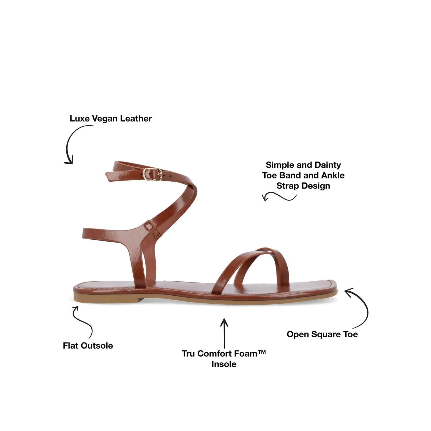 CHARRA MULTI STRAP SANDALS IN PATENT