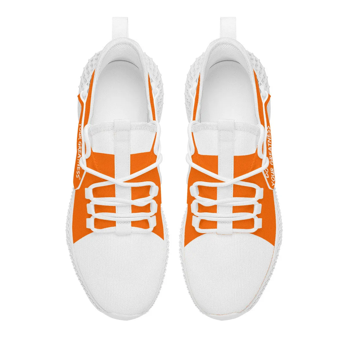 DCYG White & Neon Orange NP5 Mesh Knit Shoes Mens up to size 11 only