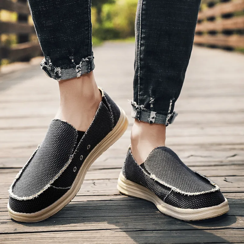 DOCKSIDE CANVAS LOAFERS