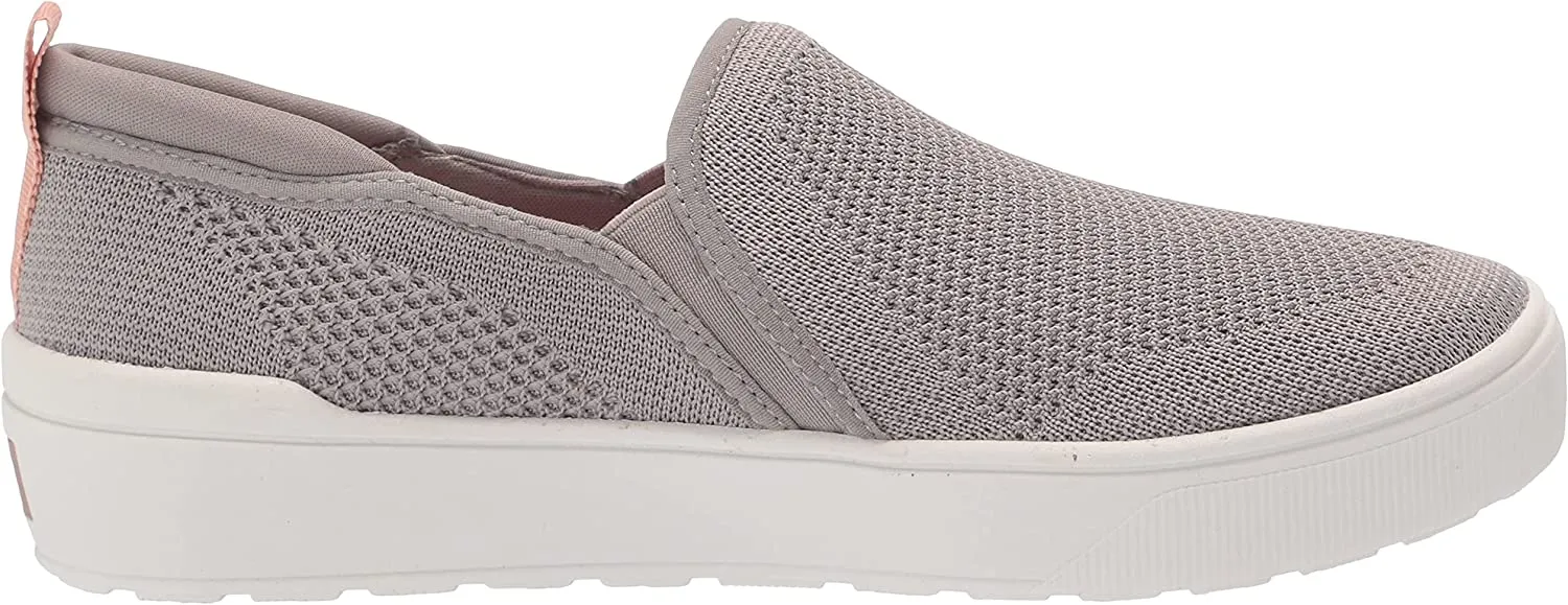 Dr. Scholl's Delight Soft Grey Slip On Rounded Toe Mesh Knit Low Top Sneakers