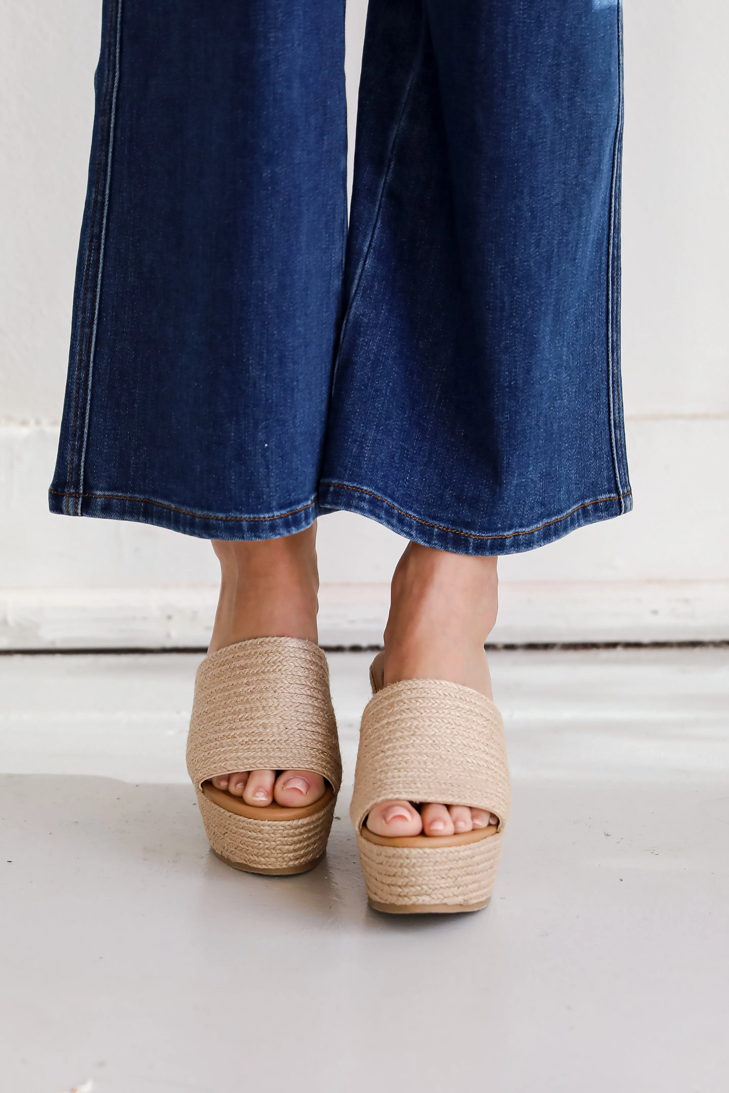 FINAL SALE - Sandy Steps Natural Platform Espadrille Wedges