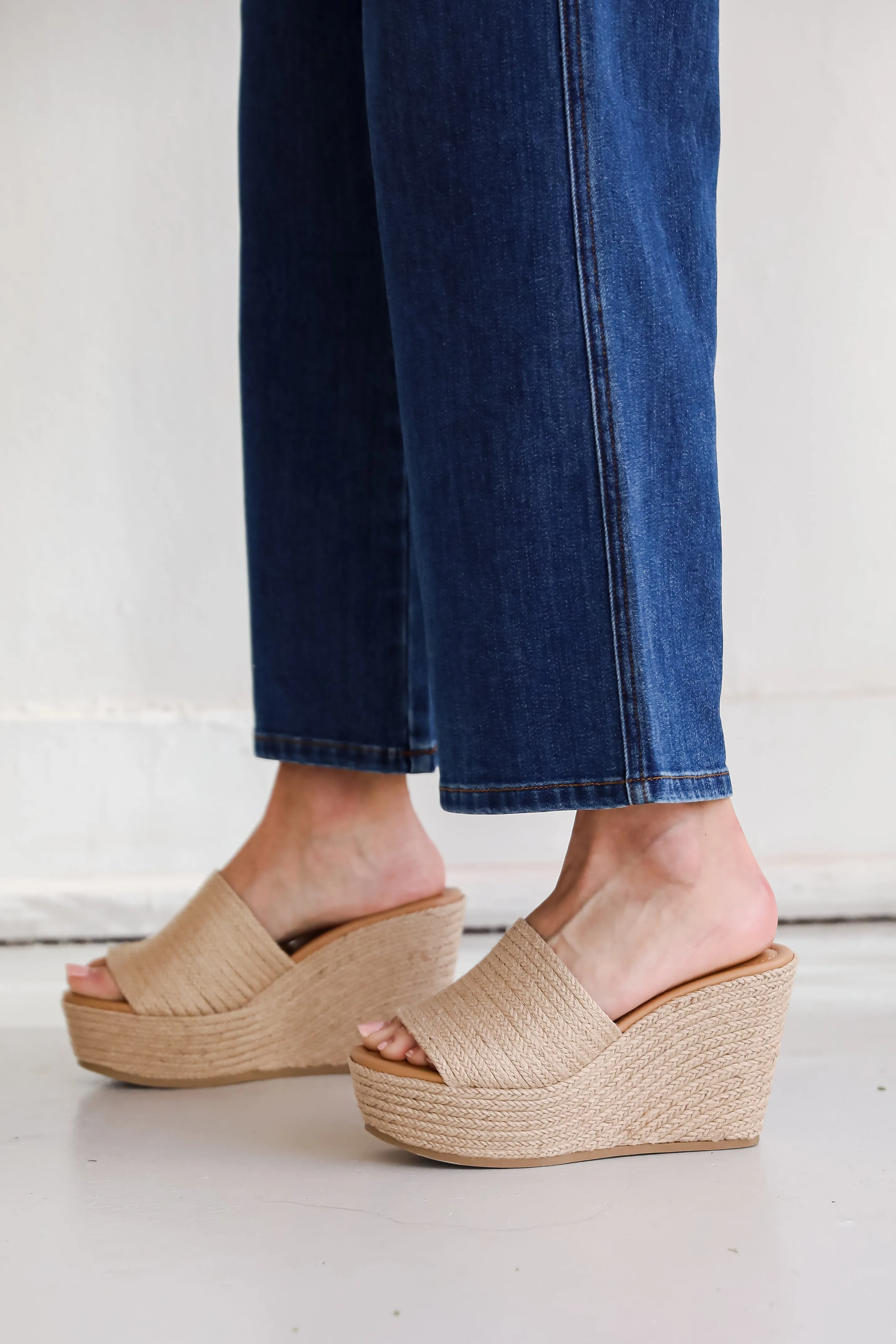 FINAL SALE - Sandy Steps Natural Platform Espadrille Wedges