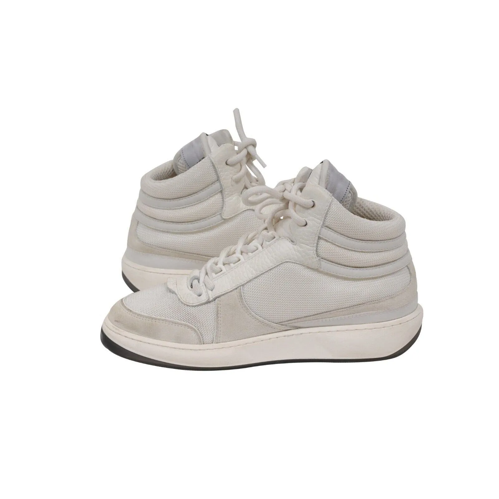 High Top Sneaker US 7.5 EU 37.5 White Leather Interlocking CC Logo