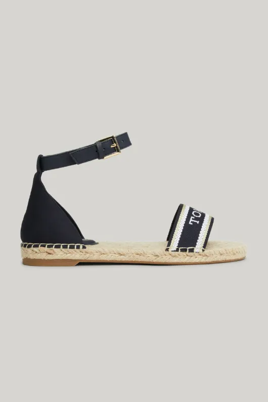 Hilfiger Monotype Webbing Strap Espadrille Sandals