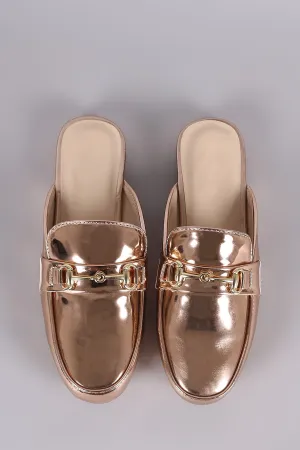 Horsebit Accent Slip On Loafer Mules