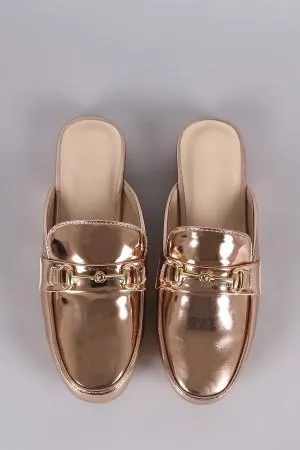 Horsebit Accent Slip On Loafer Mules