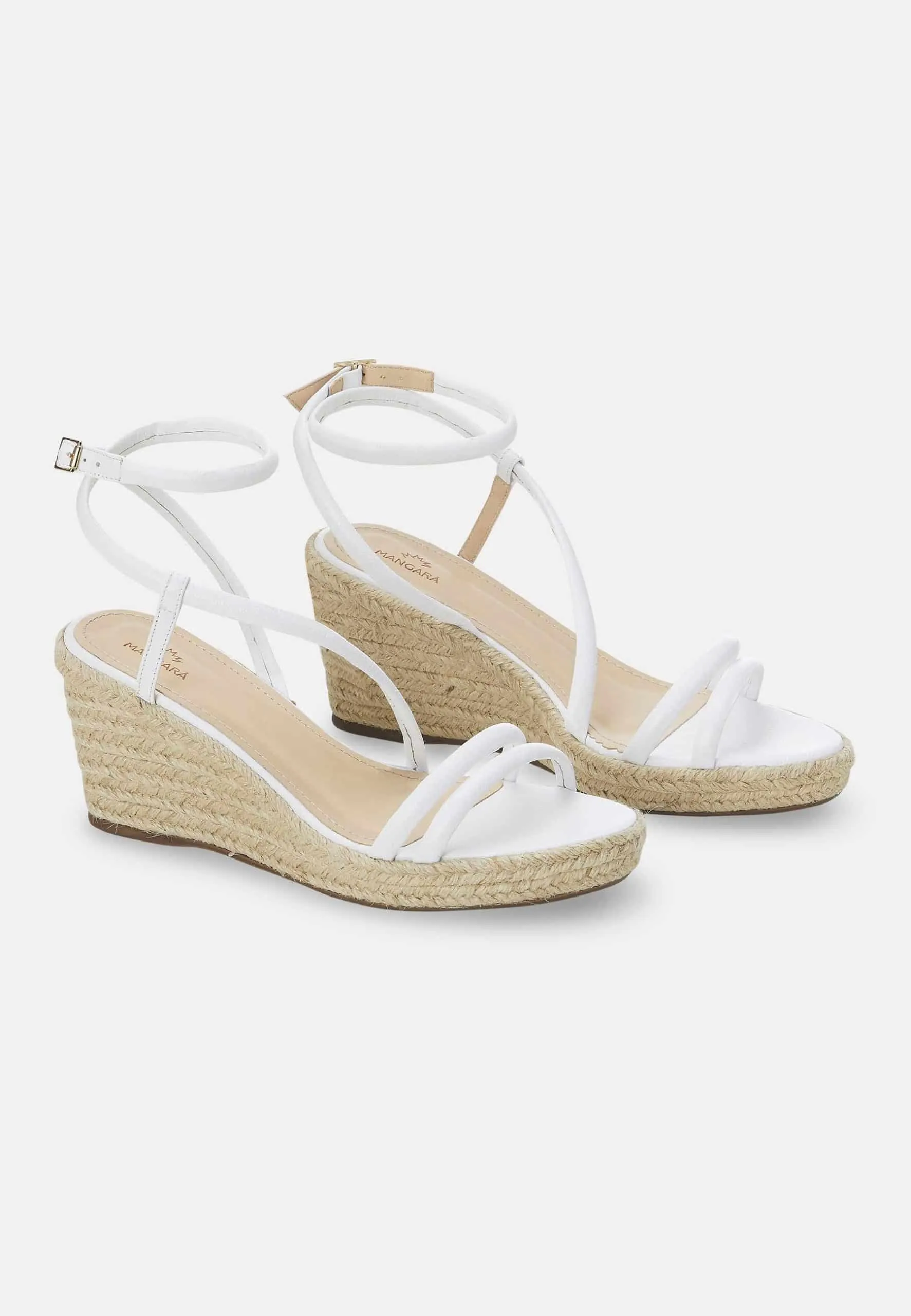 Ladies White Espadrille Wedges