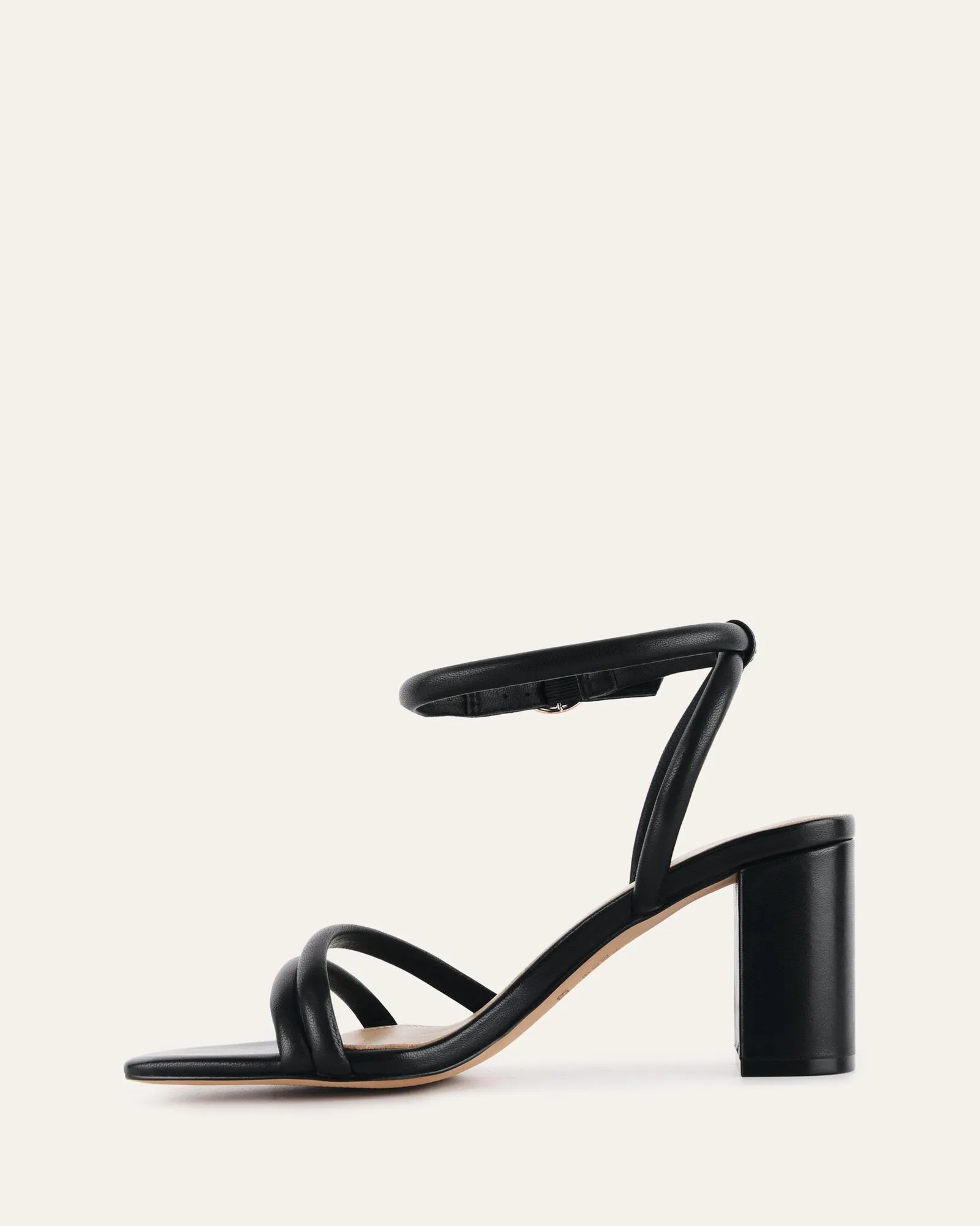 NINO HIGH HEEL SANDALS BLACK LEATHER