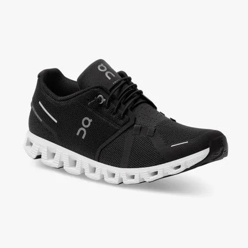 On Cloud Women's Cloud 5 Running Shoes- Black/ White