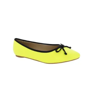 Penny Loves Kenny Attack Women Flats Slip-on Shoe In Yellow Neon Synthetic