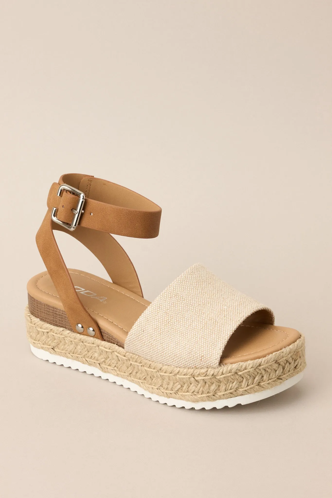 Sandy Steps Sandstone Platform Espadrille Sandals