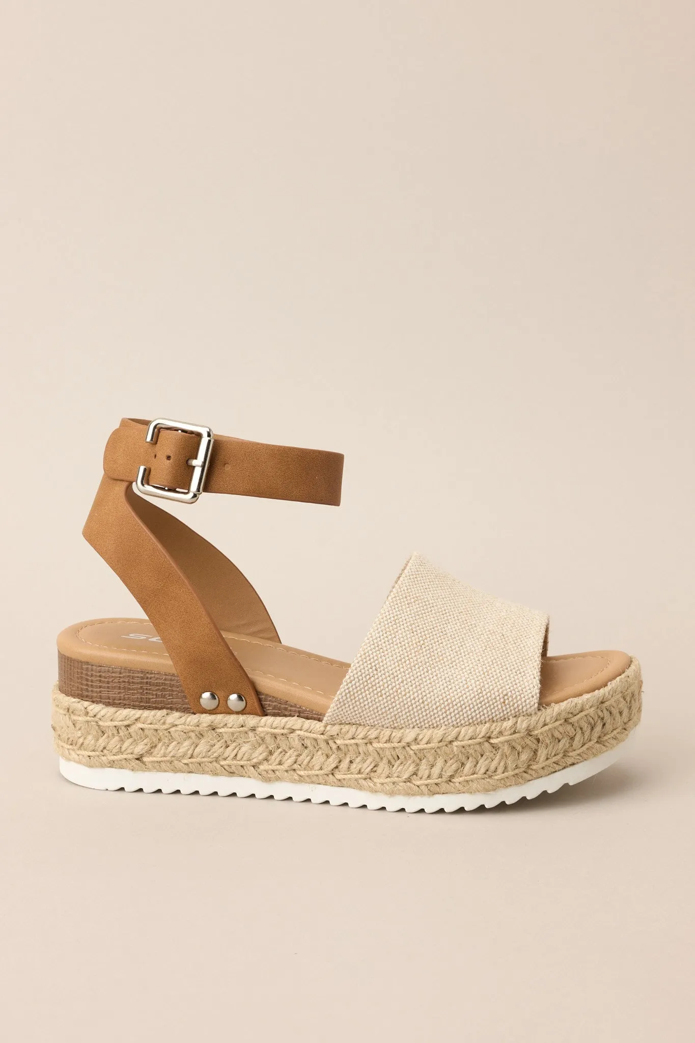 Sandy Steps Sandstone Platform Espadrille Sandals