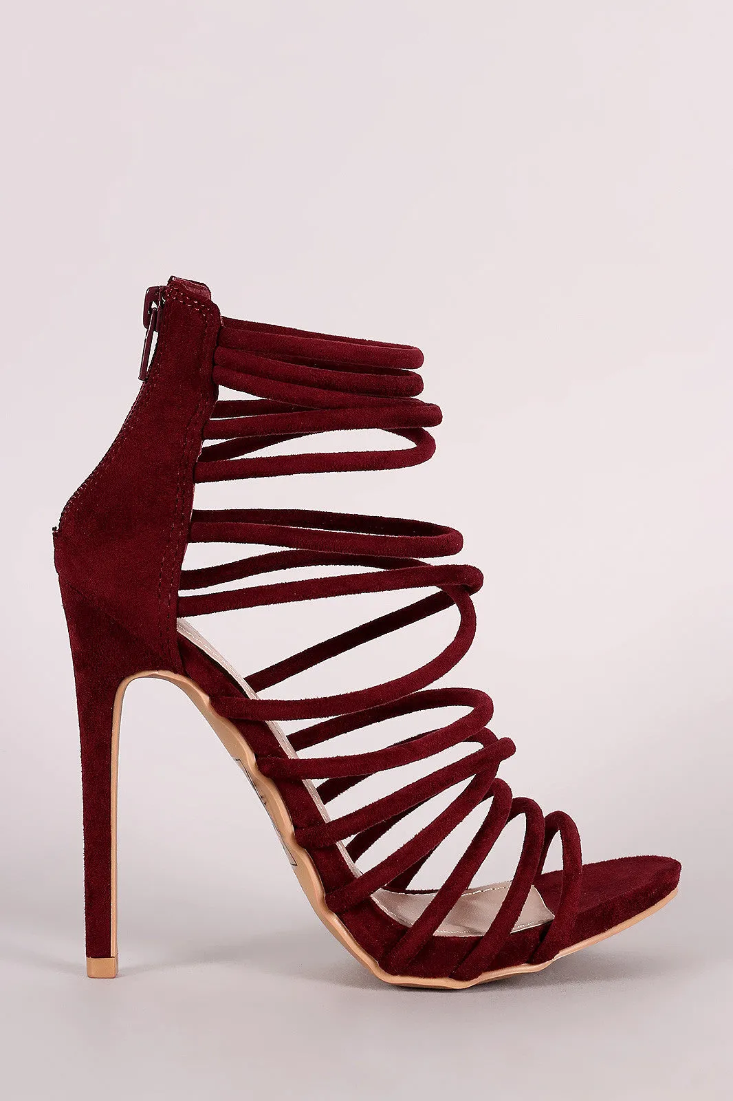 Shoe Republic LA Strappy Open Toe Stiletto Heel