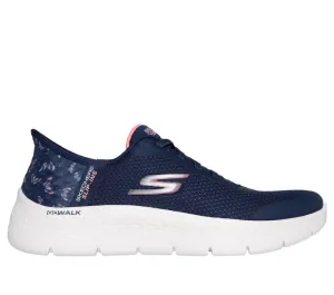 Skechers Women's Go Walk Flex Sneakers- Navy/ Pink