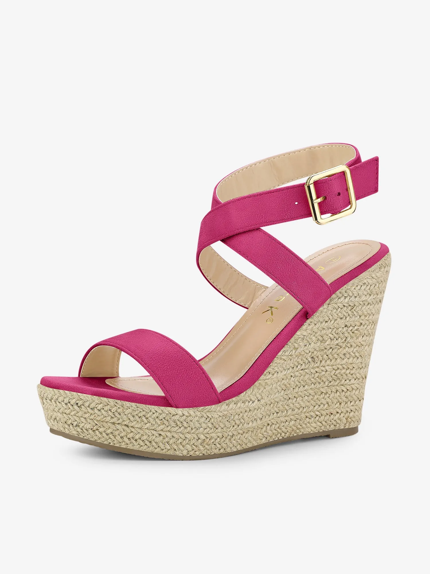 Slingback Crisscross Espadrille Wedges Heel Sandals