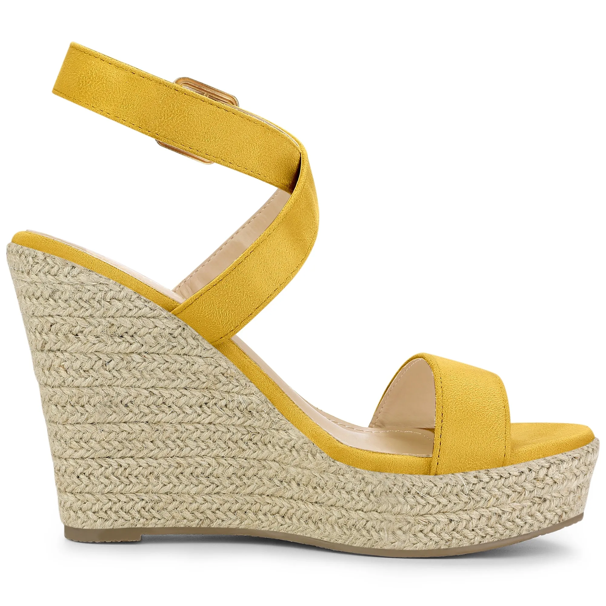 Slingback Crisscross Espadrille Wedges Heel Sandals