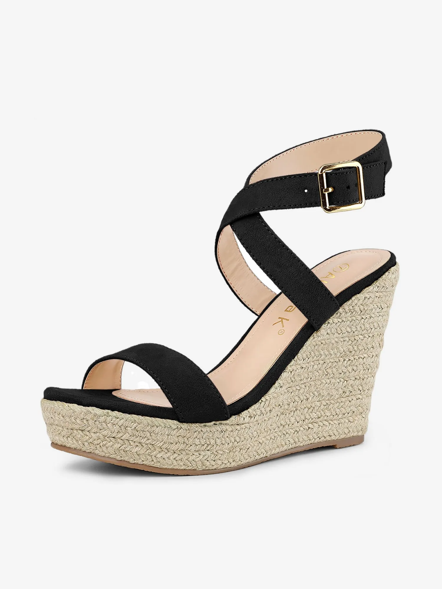 Slingback Crisscross Espadrille Wedges Heel Sandals