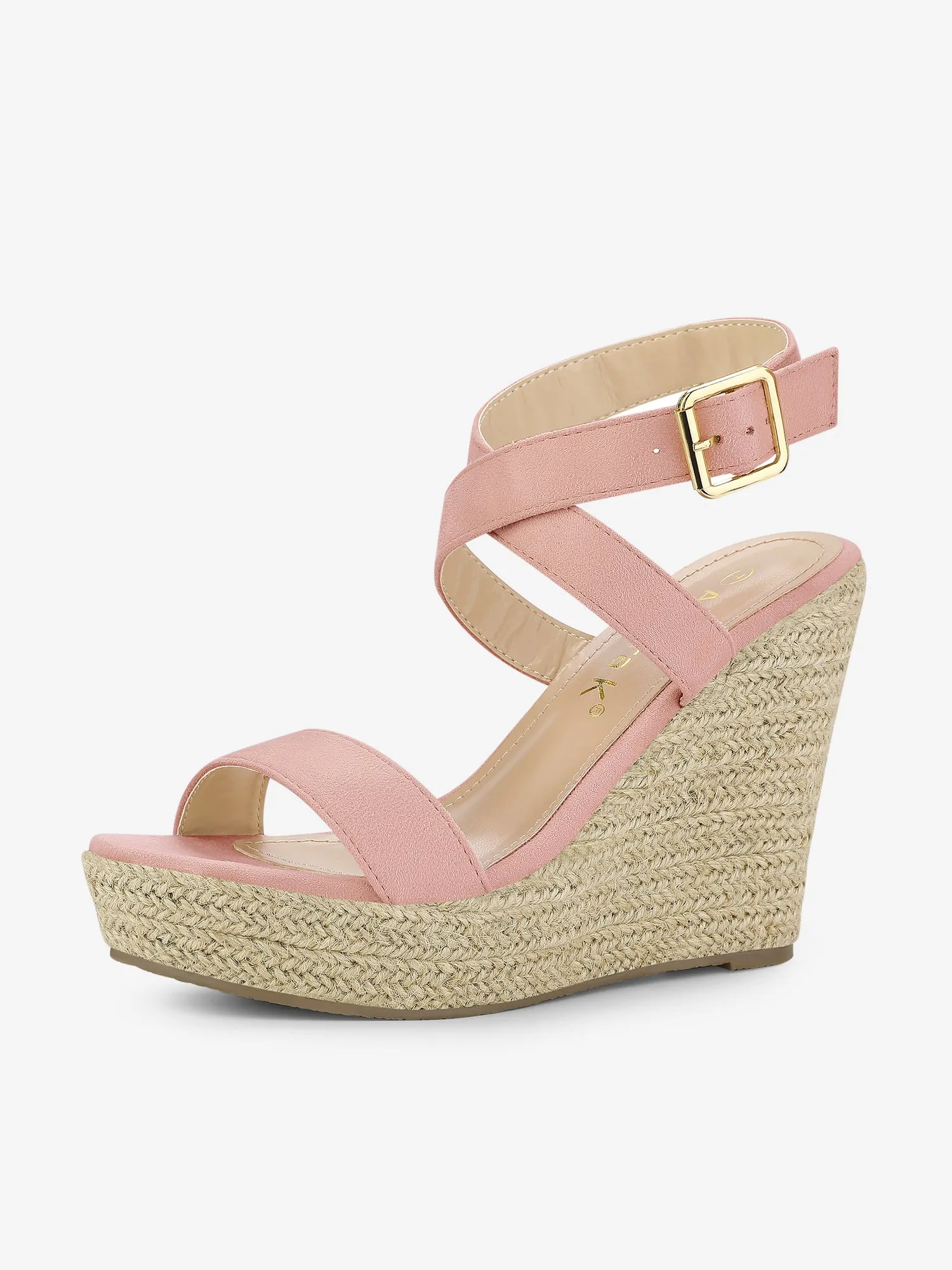 Slingback Crisscross Espadrille Wedges Heel Sandals