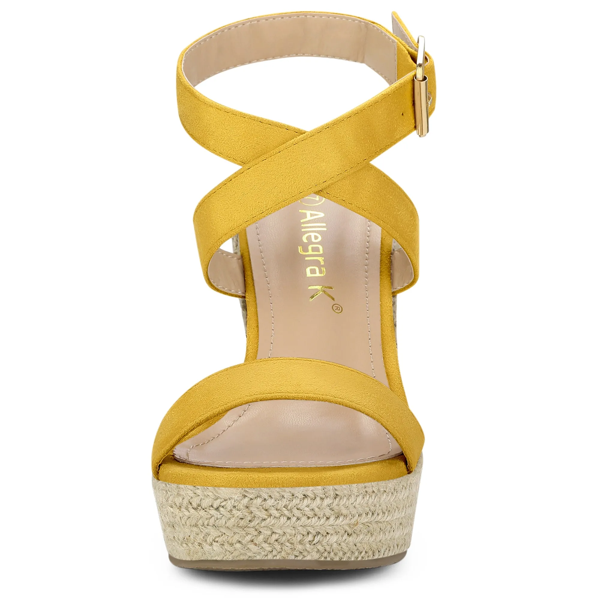 Slingback Crisscross Espadrille Wedges Heel Sandals