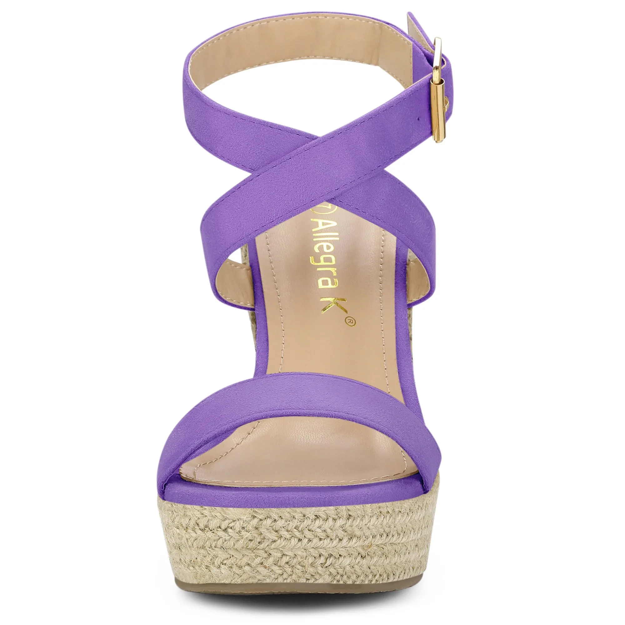 Slingback Crisscross Espadrille Wedges Heel Sandals