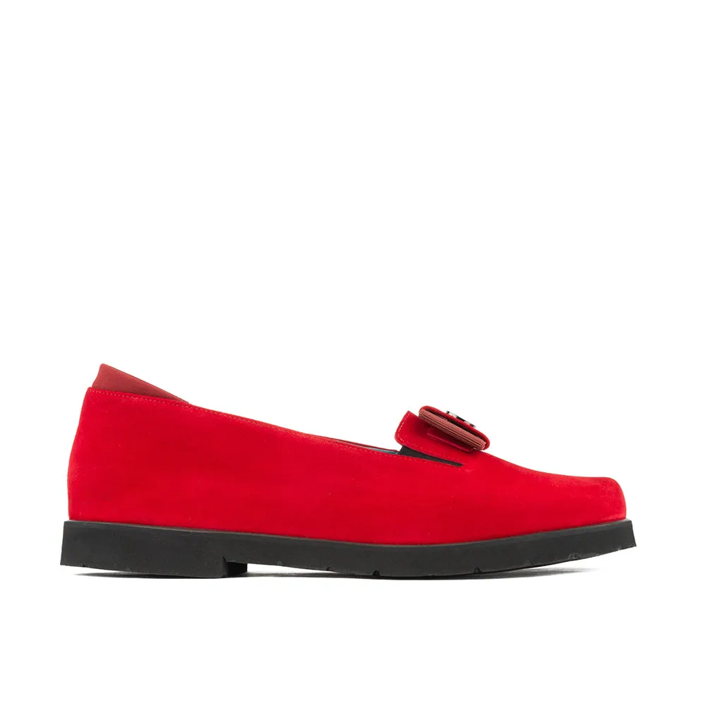 T GAYNOR RED SUEDE COMBO