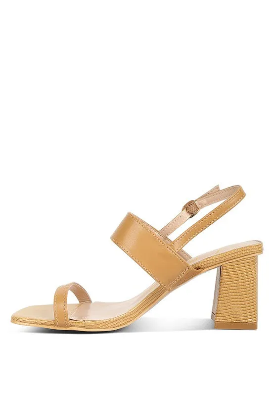 The Ashley Elasticated Gussets Block Heel Sandals