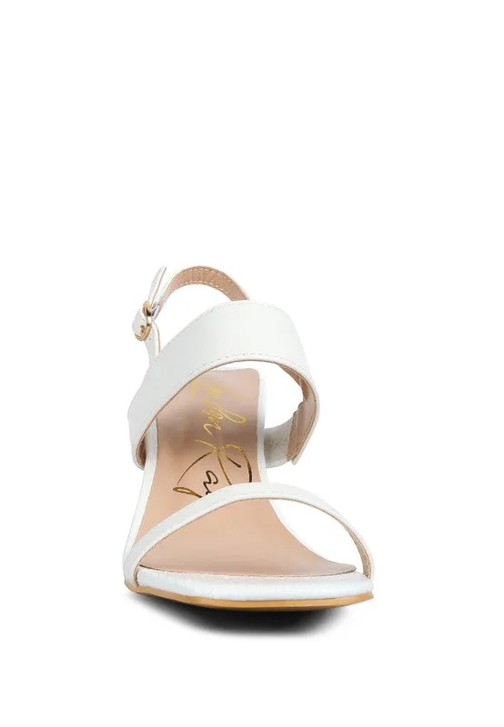 The Ashley Elasticated Gussets Block Heel Sandals