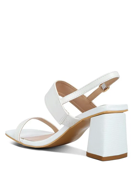 The Ashley Elasticated Gussets Block Heel Sandals