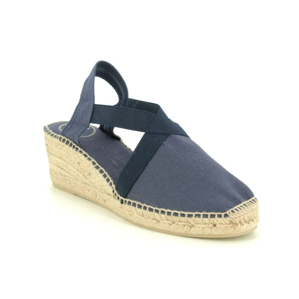 Toni Pons Classic Wedge In Navy