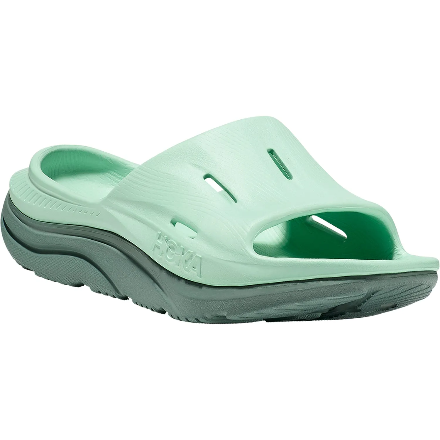 Unisex Hoka Ora Recovery Slide 3 Mint Green/Trellis EVA