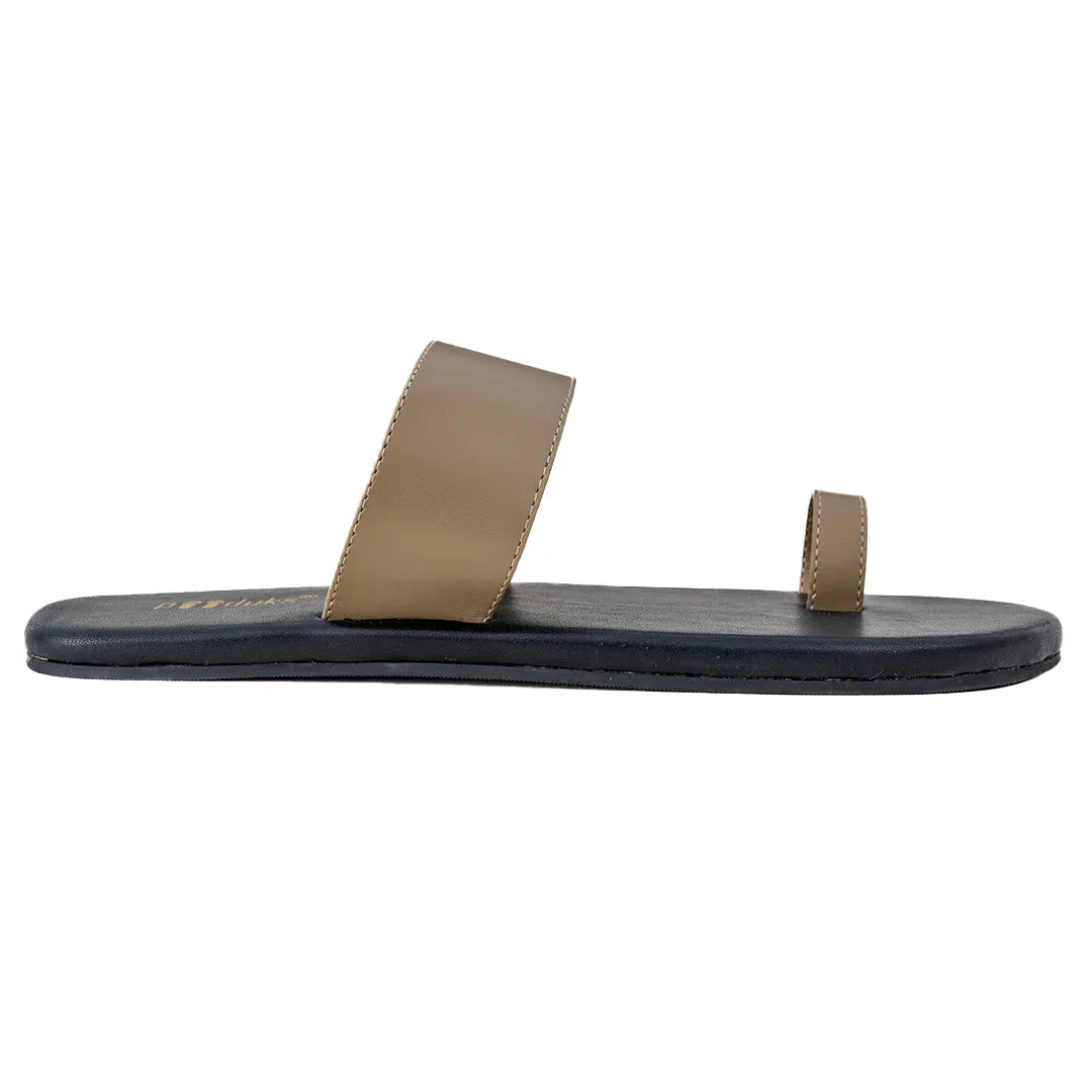 Vaana Toe-Ring Vegan Leather Slides Men