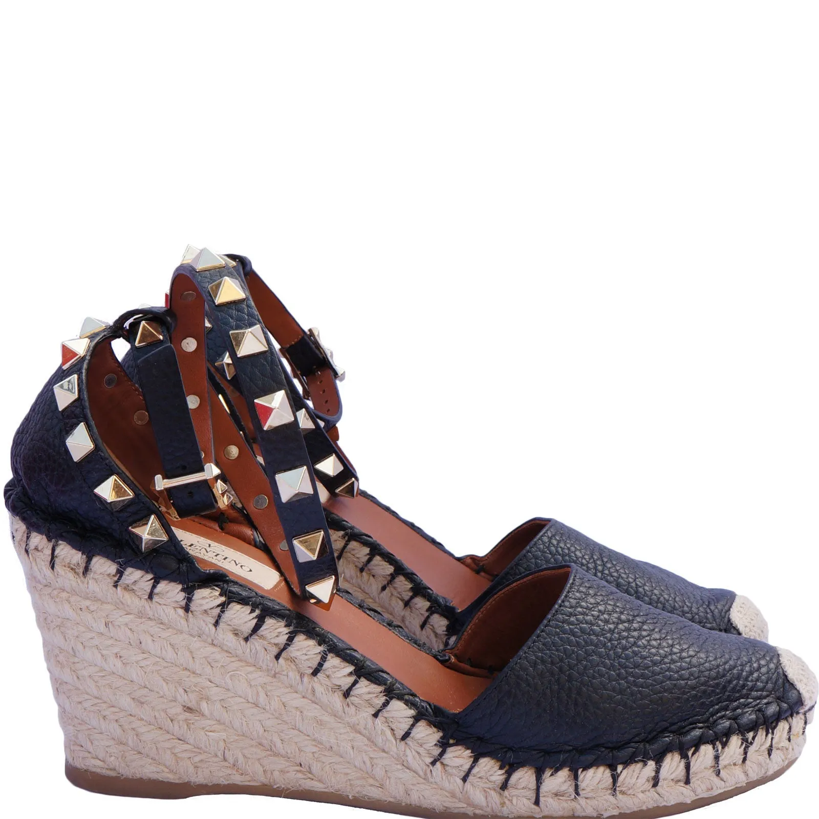 VALENTINO ROCKSTUD ESPADRILLE WEDGES