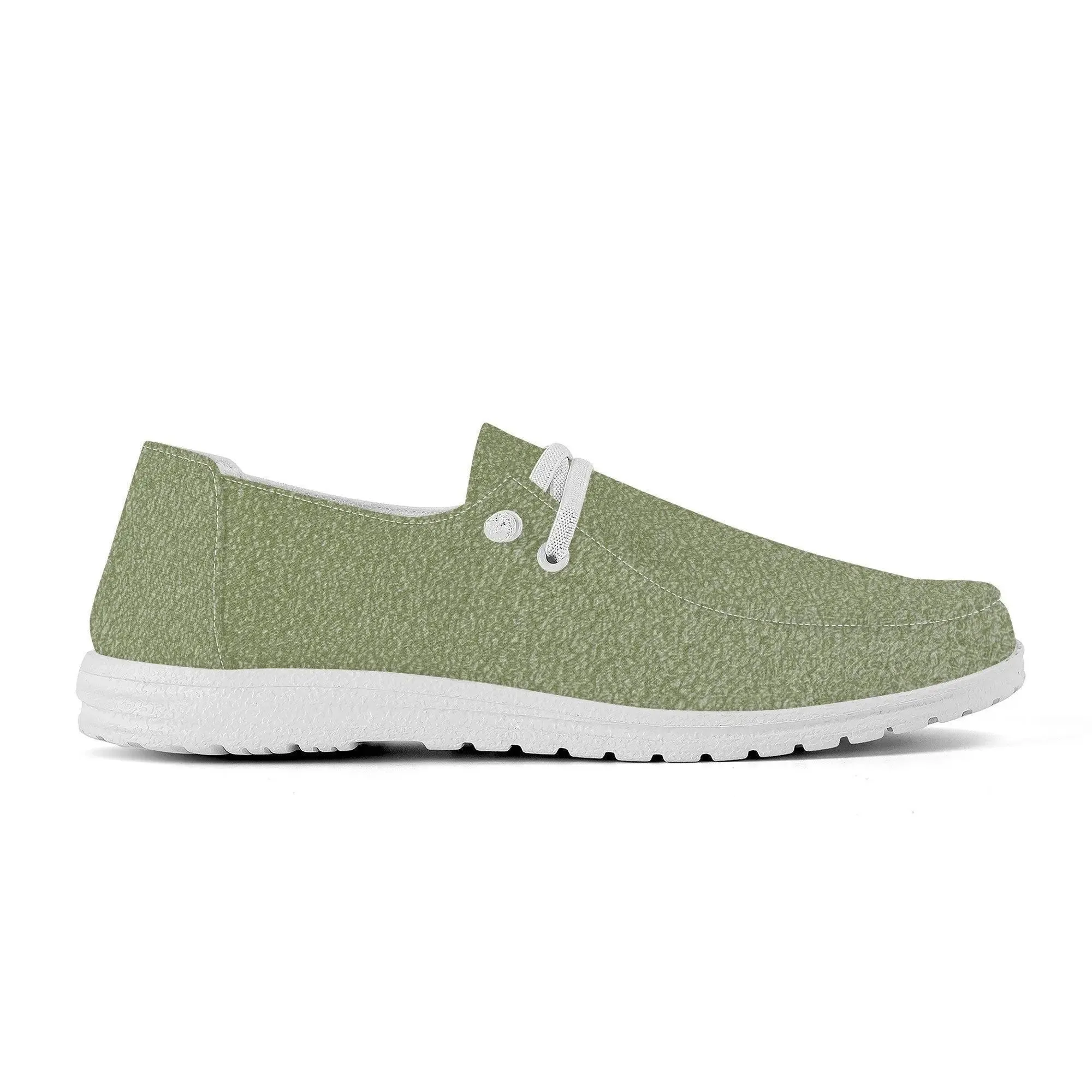 Women Canvas Loafers Slip On - Garden Green