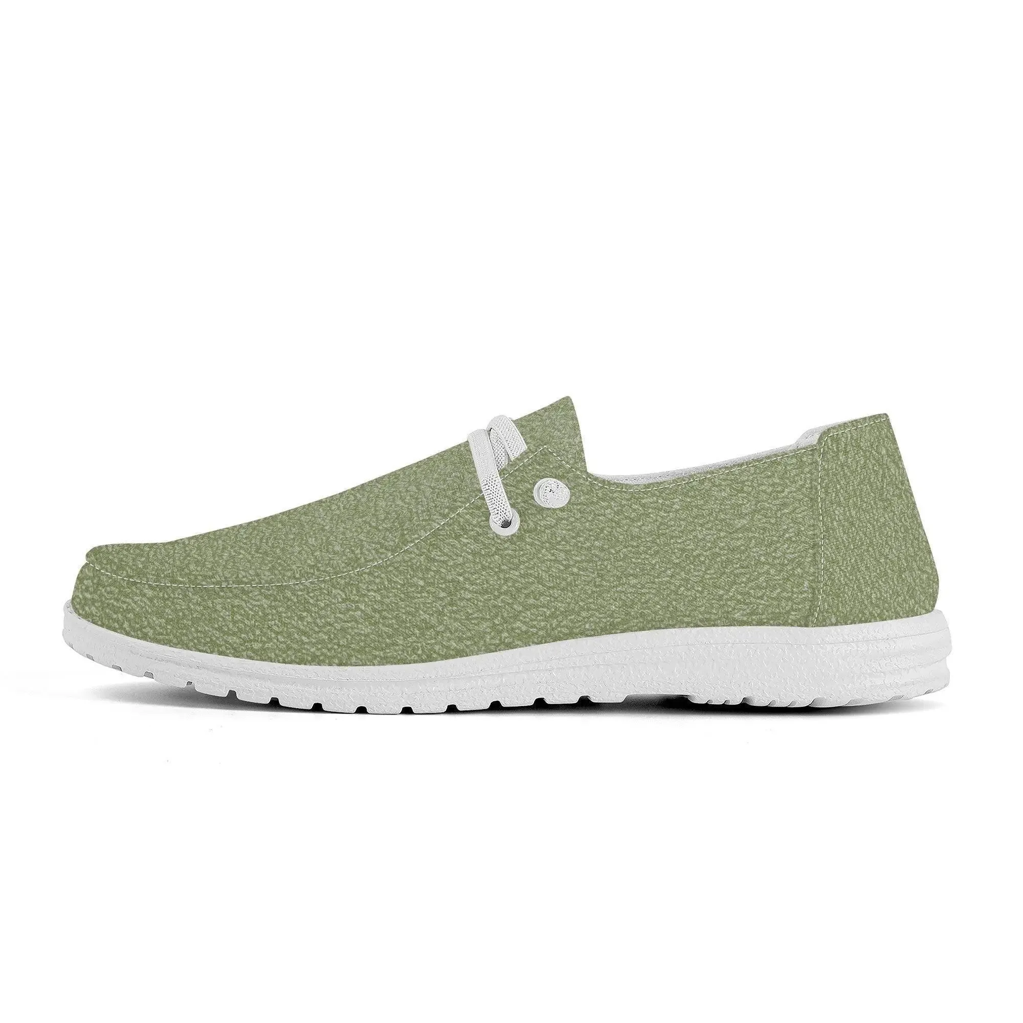 Women Canvas Loafers Slip On - Garden Green