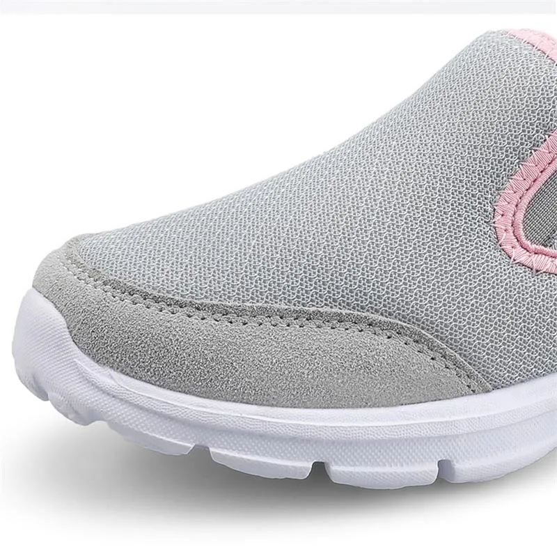 Women Mesh Half-Sneakers - Lightweight  Slip-on