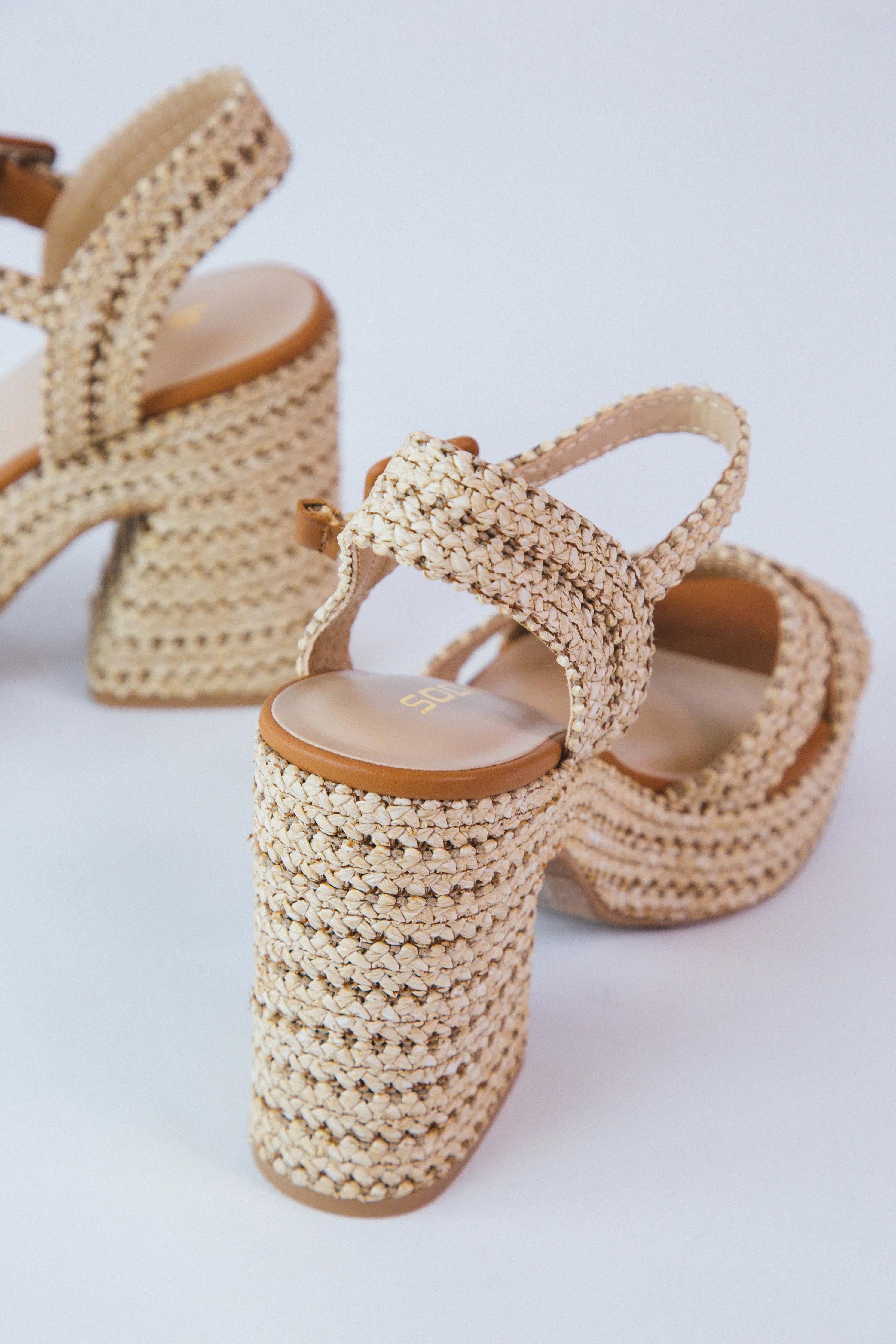 Yara Raffia Platform Dress Sandal, Natural/Tan